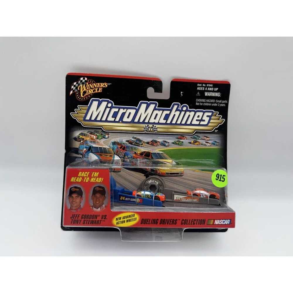 Vintage Micro Machines Winners Circle NASCAR Jeff Gordon vs Tony Stewart 1999